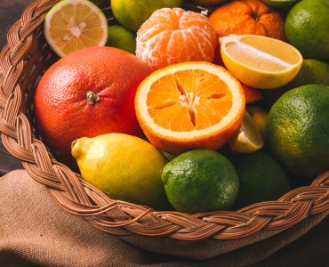 Assortment, citrus fruits, in a basket, close-up, top view, no people, Assortment, citrus fruits, in a basket, close-up, top view, no people,